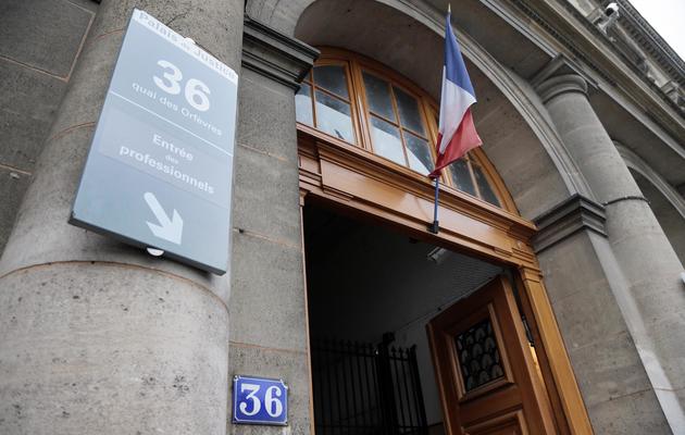 L'entrée du 36 quai des Orfèvres à Paris [Jacques Demarthon / AFP/Archives]