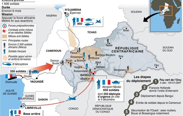Infographie sur l'opération Sangaris en Centrafrique [ / AFP]