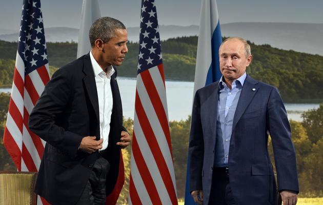 Les présidents américain Barack Obama et russe Vladimir Poutine, en Irlande du Nord le 17 juin 2013 [Jewel Samad / AFP/Archives]