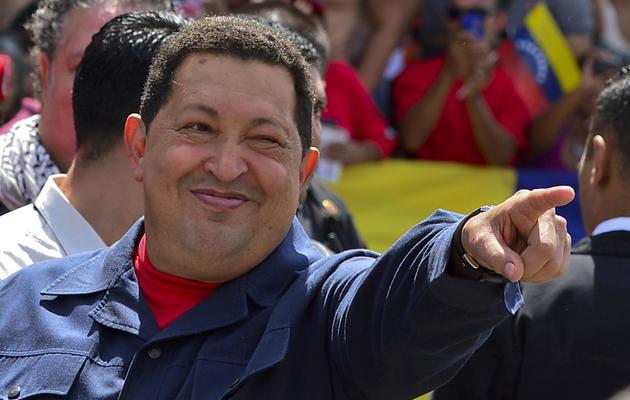 L'ancien président vénézuélien, Hugo Chavez, à Caracas le 7 octobre 2012 [Luis Acosta / AFP/Archives]
