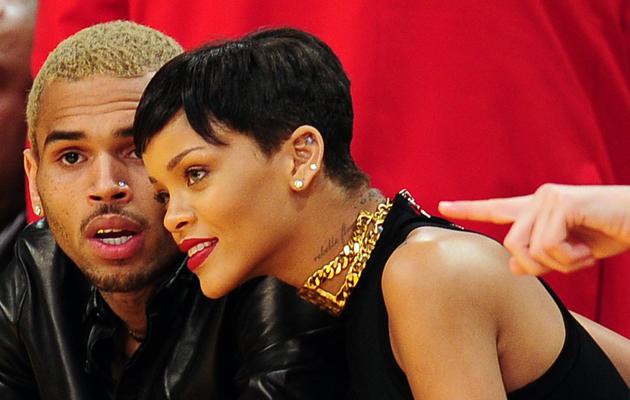 Chris Brown et Rihanna le 25 décembre 2012 à Los Angeles [Robyn Beck / AFP/Archives]