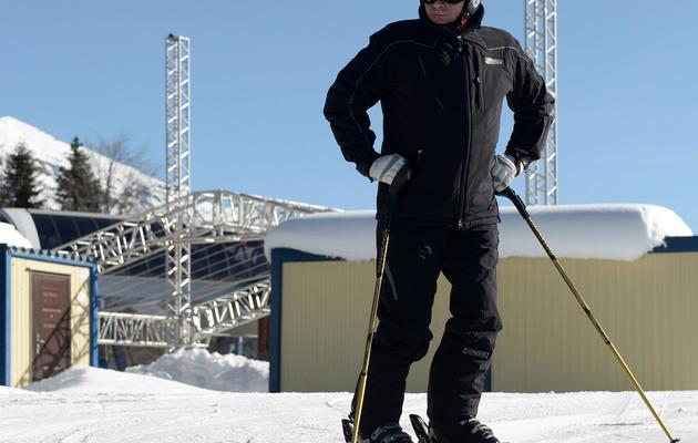 Le président Vladmir Poutine dans une station de ski près de la mer noire à Sotchi, le 3 janvier 2014 [Alexei Nikolsky / RIA-NOVOSTI/AFP/Archives]
